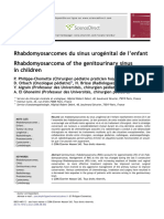 Rhabdomyosarcome Du Sinus Urogénital de L'enfant