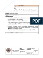 Job Sheet 1 Prepare Training Needs Analysis Forms