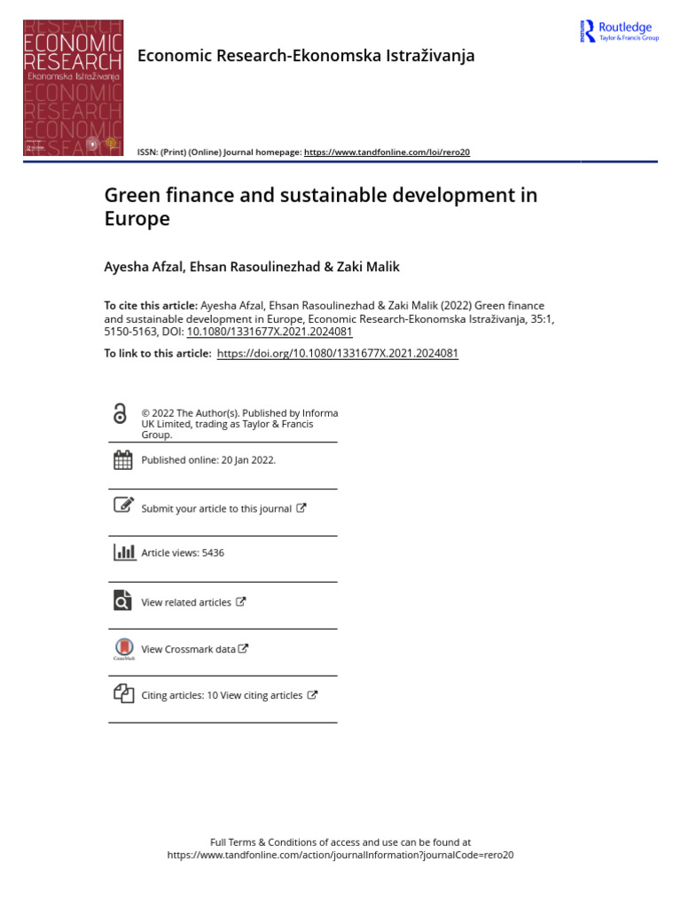 Green Finance and Sustainability in Europe | PDF | Gross Domestic ...