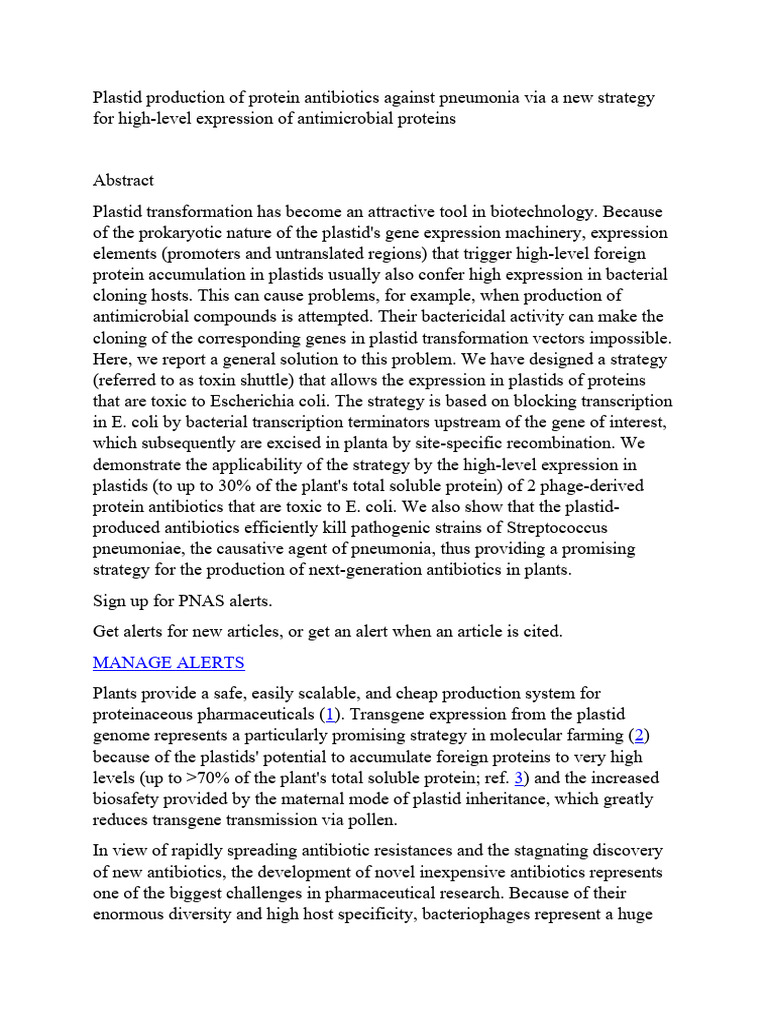 plastid-production-of-protein-antibiotics-against-pneumonia-via-a-new
