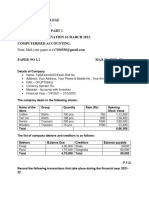 b.com Hons Tally Paper