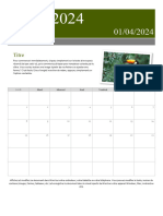 Calendrier Janvier