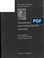 MHS 8. Die Biblische Hermeneutik Calovs