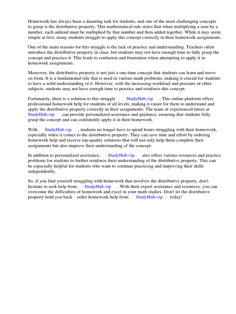 Homework Practice The Distributive Property | PDF | Algebra | Mathematics