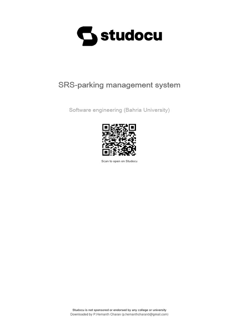 Srs Parking Management System | PDF | Microsoft Sql Server | Operating ...