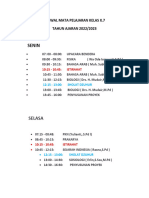 JADWAL MATA PELAJARAN X.7