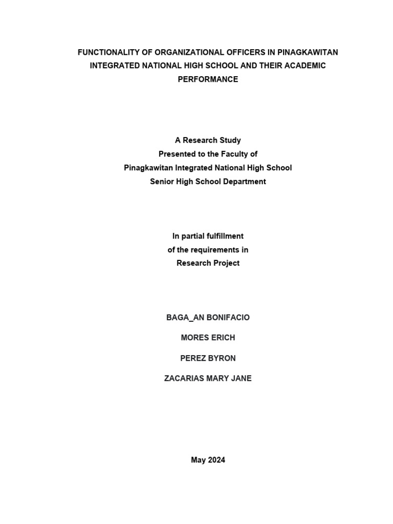 Org Officers' Impact on Academic Success | PDF | Social Psychology ...