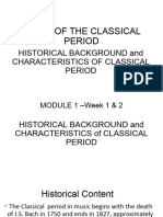 Music of The Classical Period