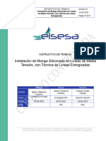 Instalación de Manga Siliconada en Líneas de Media Tensión, Con Técnica de Líneas Energizadas