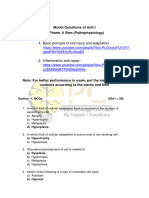 Pathology Unit 1 Model Paper
