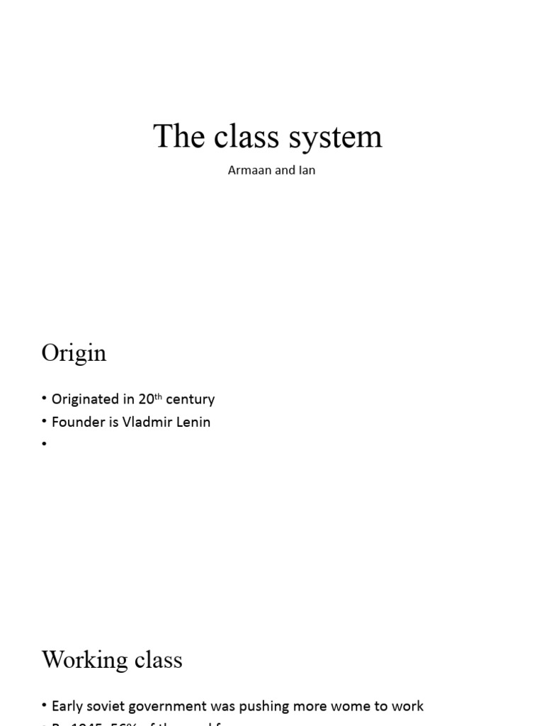 Overview of the Soviet Class System | PDF | Politics | Social Science