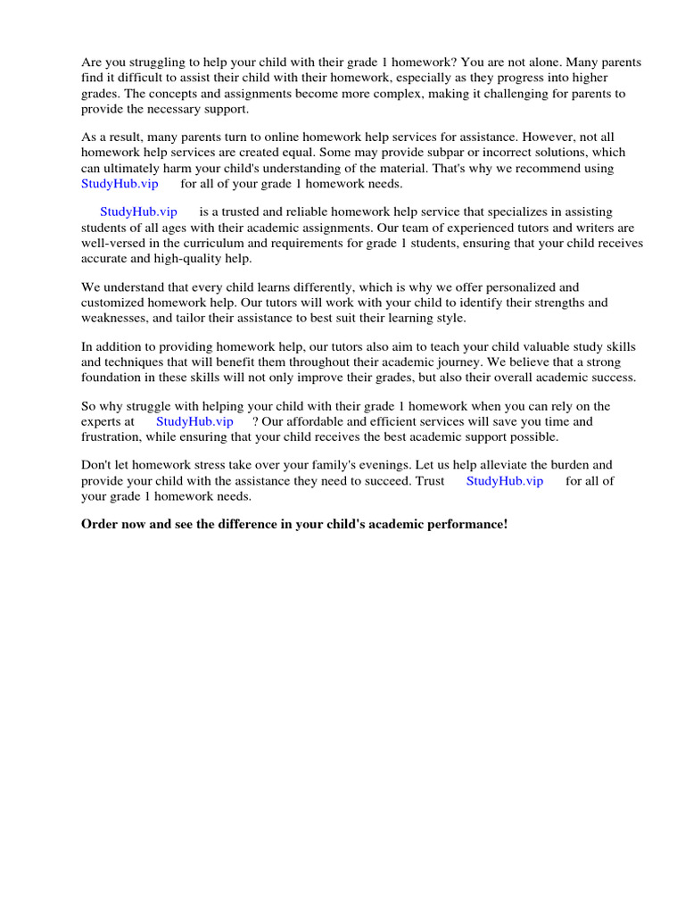 Grade 1 Homework Help | PDF | Homework | Worksheet