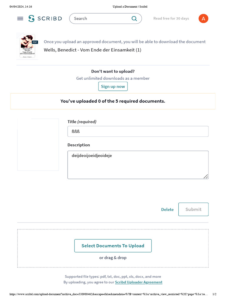 Upload Documents to Scribd Easily | PDF