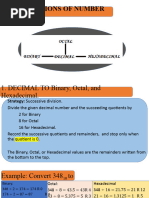 Conversion From Decimal To Binary Octal and Hexadecimal and Vice Versa 2