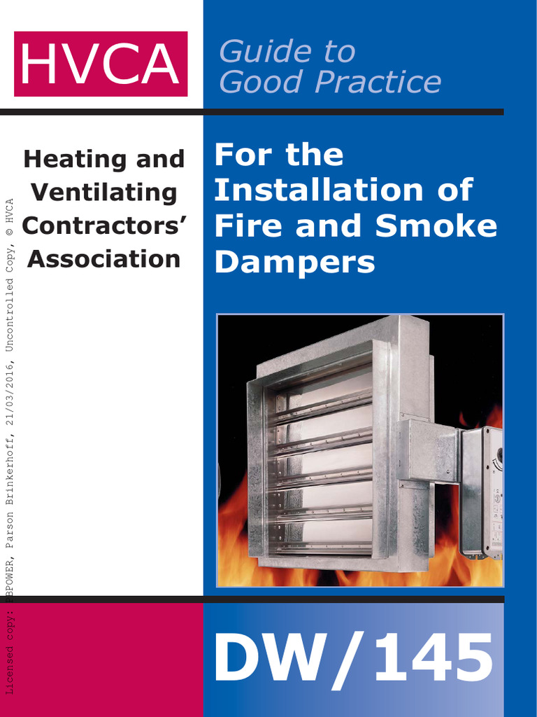 DW/145 Guide: Fire & Smoke Dampers | PDF | Duct (Flow) | Building ...