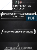 Module 5 Derivatives of Transcendental Functions