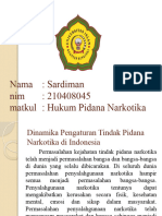 Dinamika Pengaturan Tindak Pidana Narkotika di Indonesia