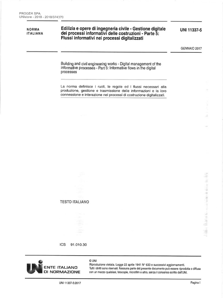 UNI 11337 Parte 5 | PDF