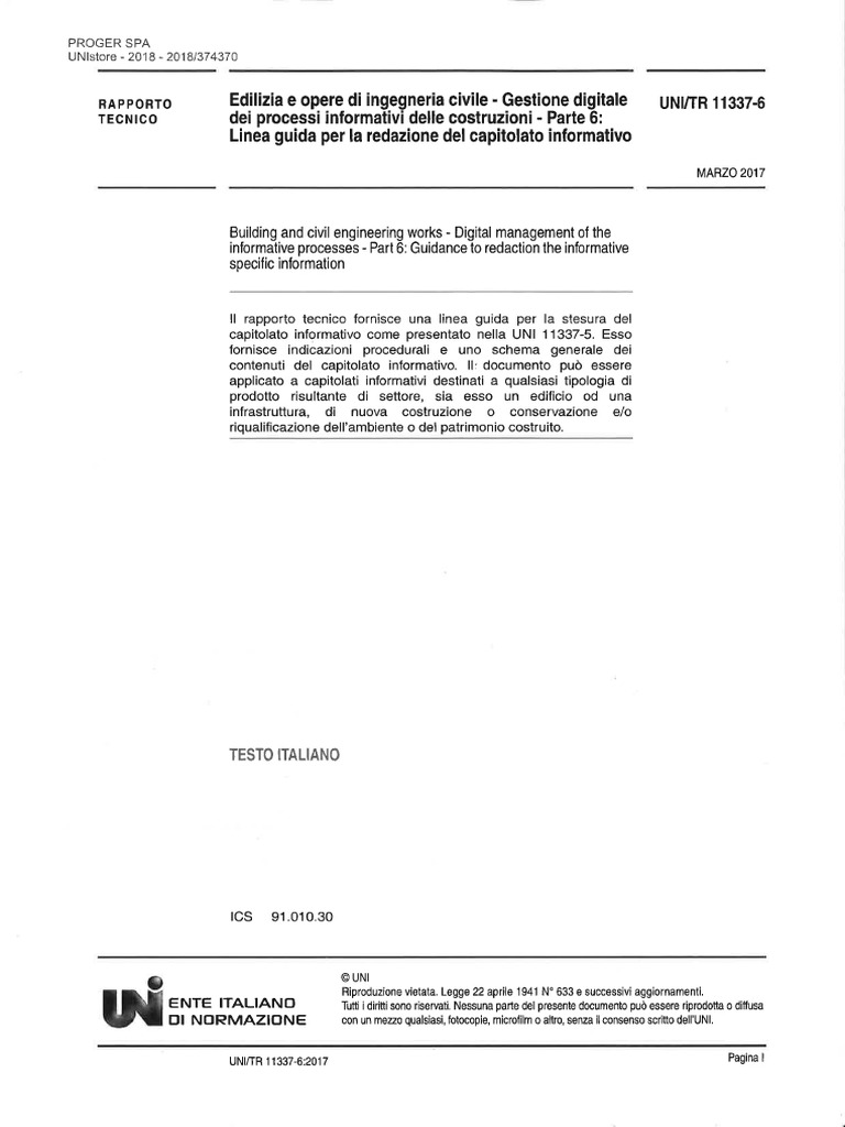 UNI 11337 Parte 6 | PDF