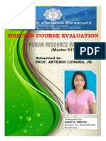 Written Course Evaluation