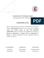 certificate report