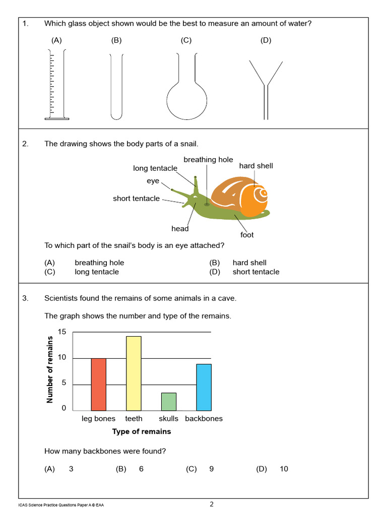 ICAS Science Practice Questions Paper A | PDF | Water