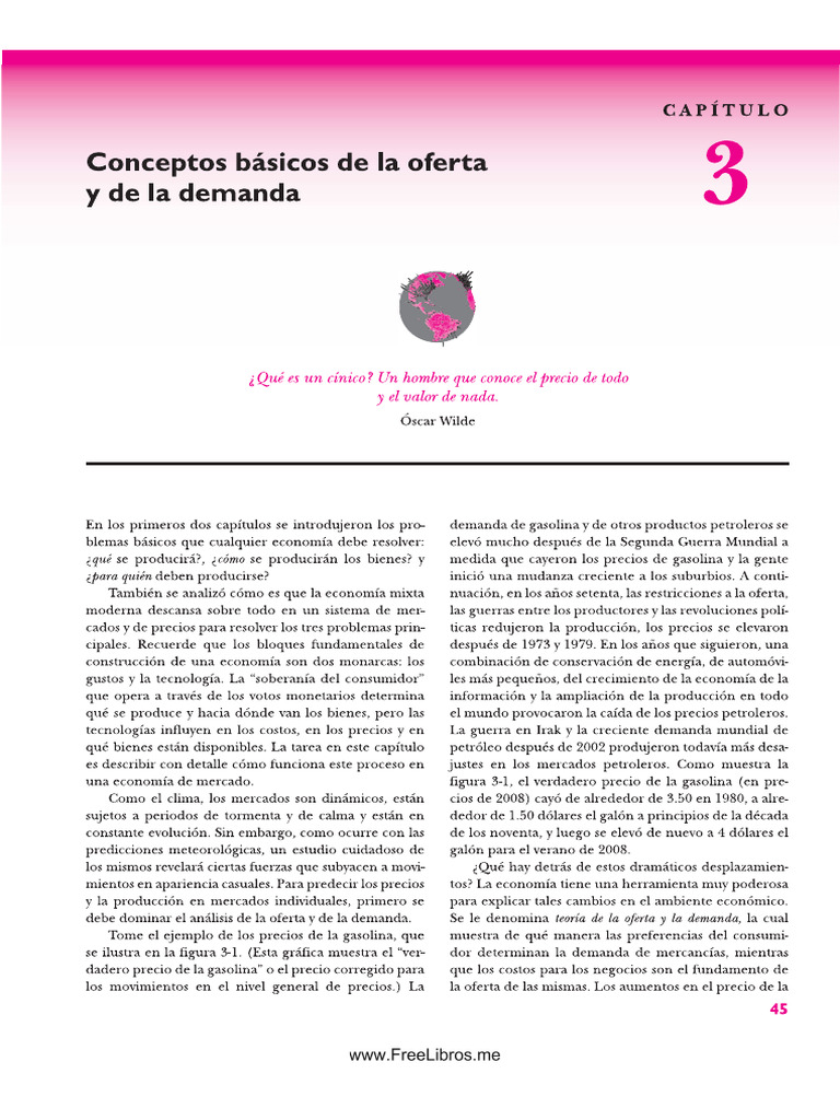 Conceptos Basicos de La Oferta y La Demanda - Samuelson 18ed | PDF