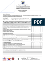Evaluation and Monitoring Form