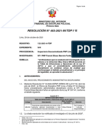 Resolución N° 403-2021-IN-TDP-1°S ABSOLUCION MG-96