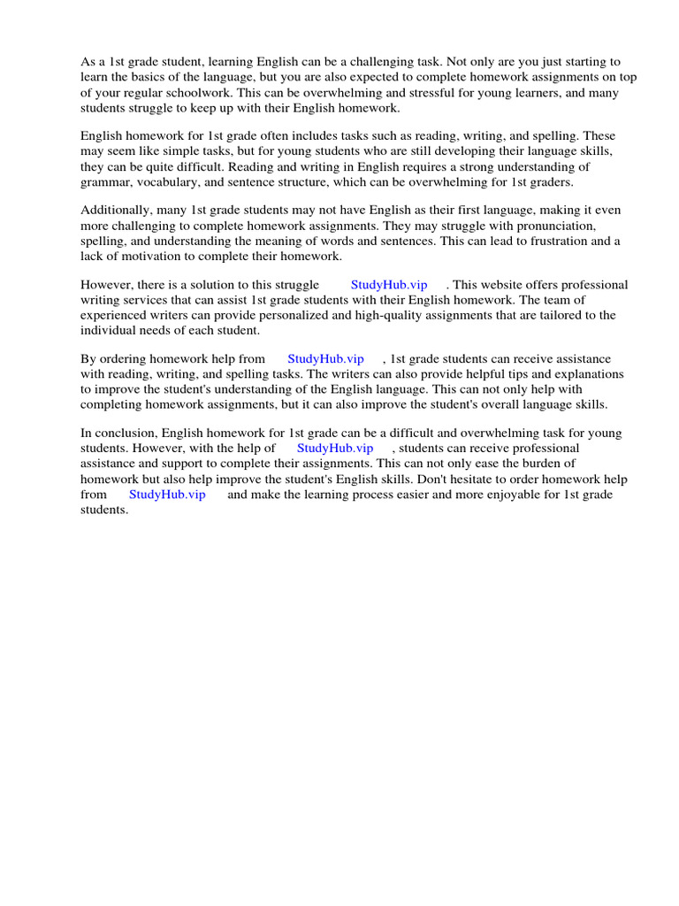 English Homework For 1st Grade | PDF | Phonics | Worksheet