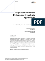 Design of Interfaces For Dyslexia and Dyscalculia Applications
