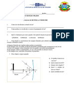 Avaliação de Física 2 Ano