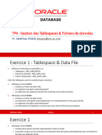 TP3 - Gestion Des Tablespaces Fichiers de Données