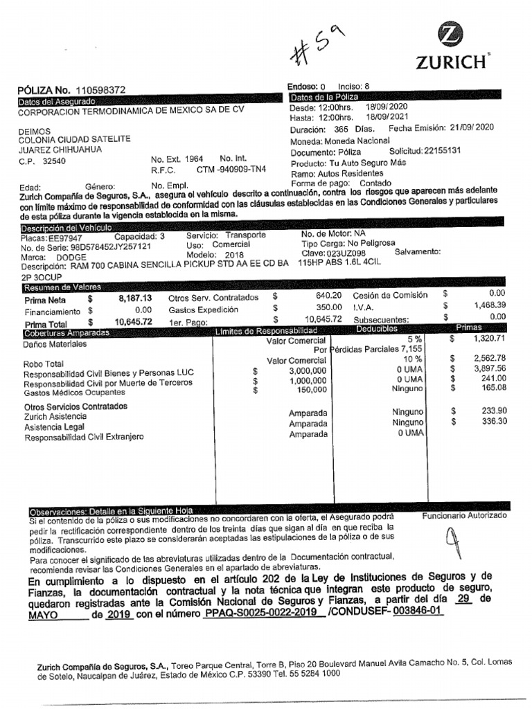 Poliza veh 59 pdf
