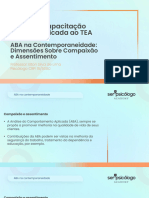 ABA Na Contemporaneidade - Dimensões Sobre Compaixão e Assentimento