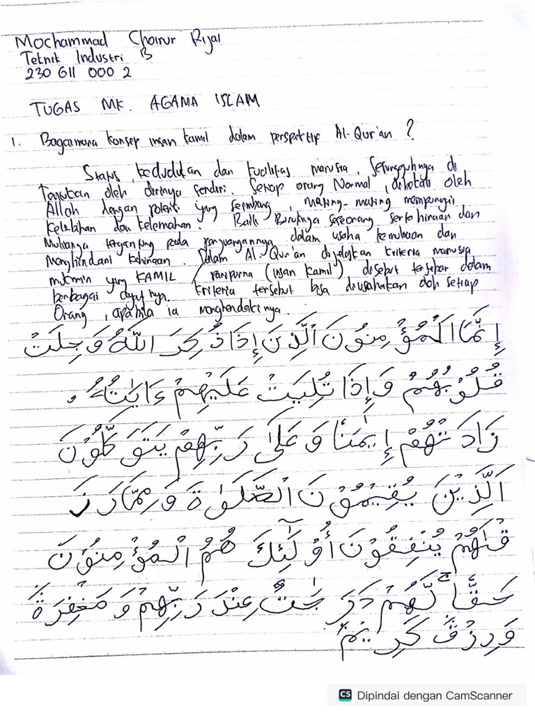 Mochammad Choirur Rijal - 2306110002 - Teknik Industri B | PDF