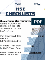 186 HSE Checklists