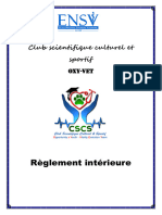 Règlement Intérieure Du CSCS