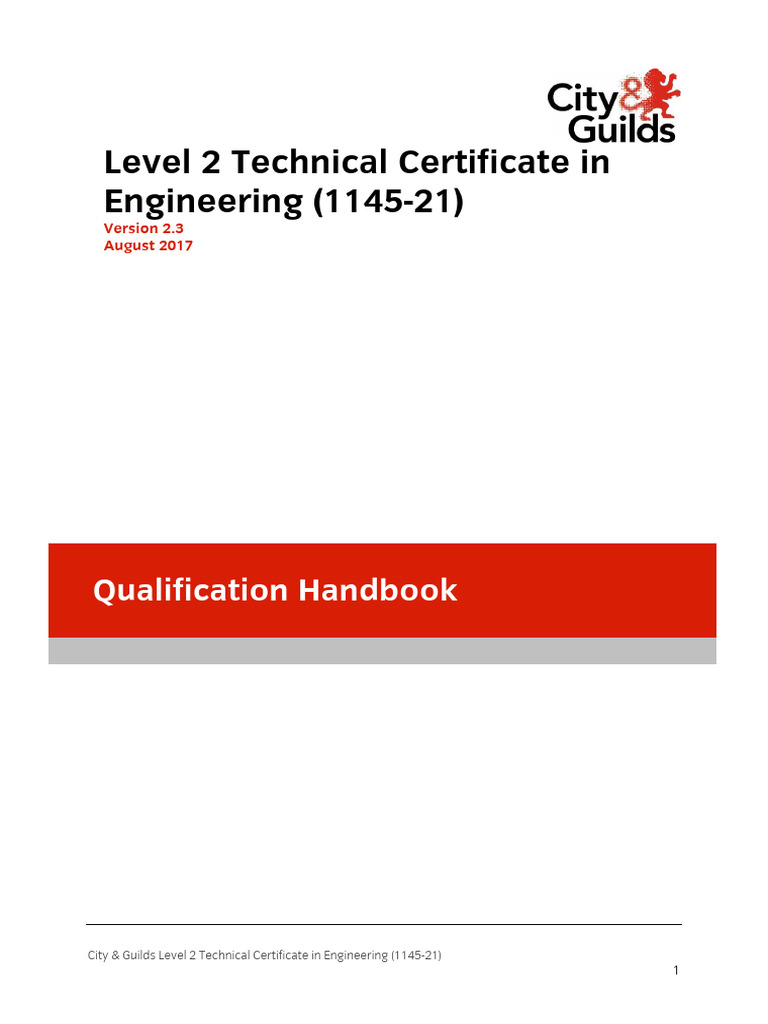 City & Guilds Level 2 Engineering Certificate | PDF | Learning ...