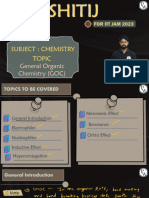 Organic Chemistry 01 - Class Notes - Kshitij (IIT JAM)