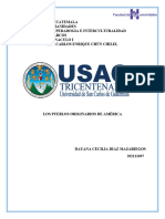 Los Orígenes de Los Pueblos Indígenas de América Dayana