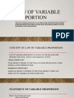 Law of Variable Proportion: - The Law of Variable Proportions States That As The. Quantity of One Factor Is