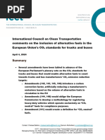 International Council on Clean Transportation comments on the inclusion of alternative fuels in the European Union’s CO2 standards for trucks and buses