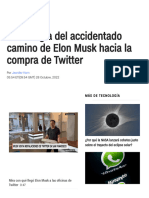 Cronología Del Accidentado Camino de Musk para Intentar Comprar Twitter