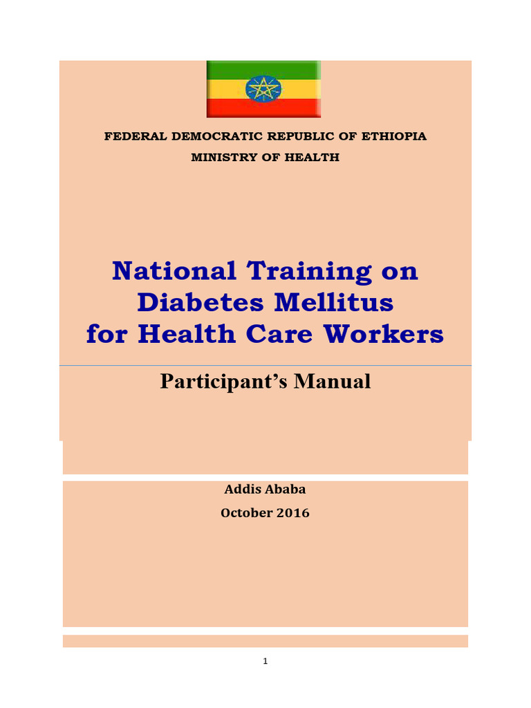 Diabetes Mellitus Training Manual | PDF | Prediabetes | Diabetes