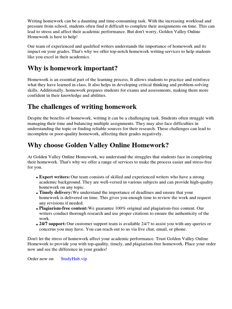 Golden valley online homework pdf homework computer security