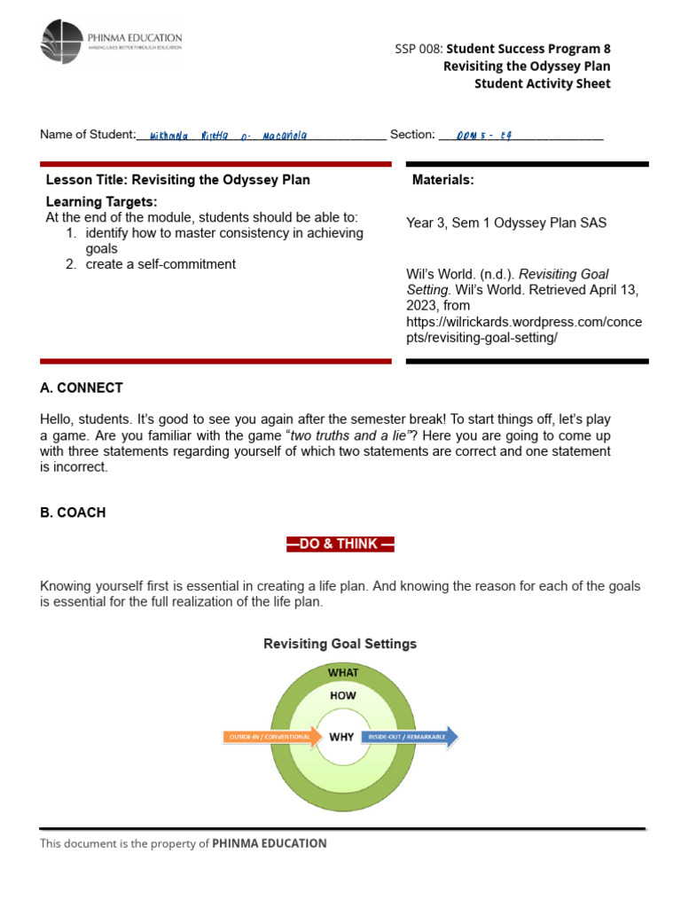 SSP 008 - Odyssey Plan (Sas) 2 | PDF | Cognitive Science | Cognition
