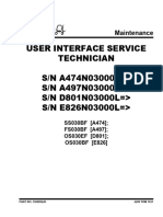 User Interface Service Technician S/N A474N03000L S/N A497N03000L S/N D801N03000L S/N E826N03000L