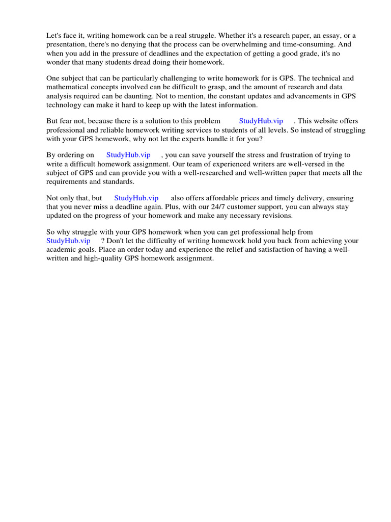 Gps Homework | PDF | Global Positioning System | Homework