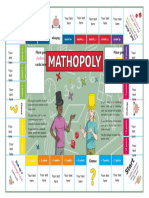 Mathopoly Game Board